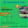 Sewa Tenda Semi Dekor Depok, pilihan warna lengkap, material premium, kapasitas besar, instalasi profesional. Cocok untuk wedding, pameran, kantor, dan berbagai event spesial. Harga mulai 40k/m²/hari. Hubungi WA 081294104368
